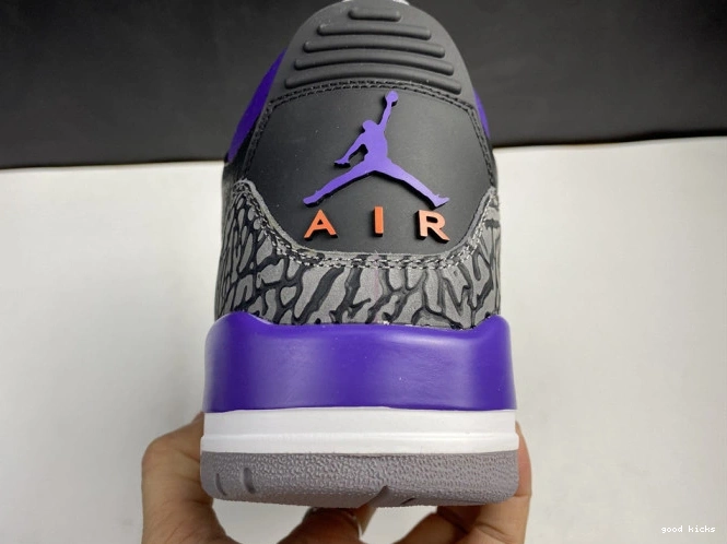 Rep Air Jordan 3 Court 050 Purple Retro CT8532 Black 0720